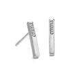 Petite Horizontal Bar Name Earrings