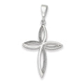 14K White Gold Passion Cross Pendant