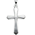 14K White Gold Cross Pendant