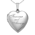 Forever & Always Heart Photo Locket