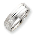 14K White Gold Approx. 0.27 Inch Fancy Wedding Band