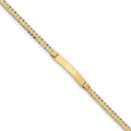 Custom Engraved 14K Gold Women's Curb Link ID Bracelet