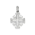 14K White Gold Jerusalem Cross Pendant