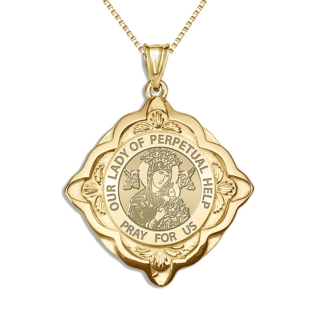Our Lady Of Perpetual Help Round Medal