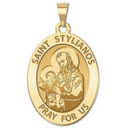 Saint Stylianos - Oval Religious Medal