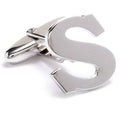 Genuine Sterling Silver Letter "S" Cufflinks