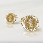 Saint Christopher Protect Us Earrings
