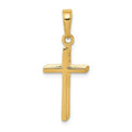14K Yellow Gold Polished Cross Pendant