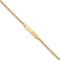 Custom Engraved 14K Gold Women's Anchor Link ID Bracelet