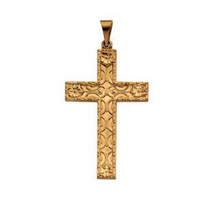 14K Yellow Gold Cross Pendant