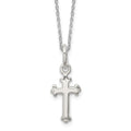 Sterling Silver Fleur De Lis Cross Pendant