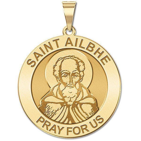 Saint Ailbhe Round Religious Medal