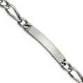 Custom Engraved Stainless Steel Men's Figaro Link ID Bracelet