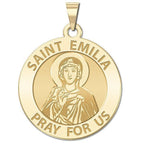 Saint Emilia Round Religious Medal