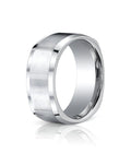 Cobalt Chrome Comfort Fit with Brushed Inlay Approx. 0.35 Inch Wedding Band