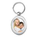 Stainless Steel Photo Oval Keychain