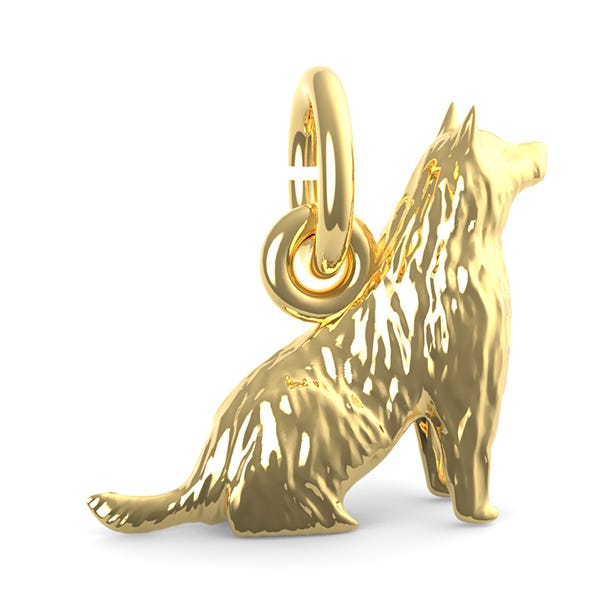 Sitting Terrier Dog Charm