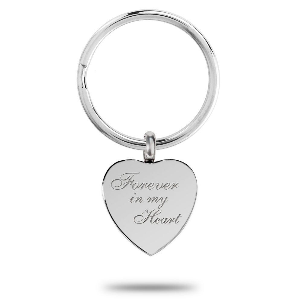 Heart Shape Forever in My Heart Cremation and Ash Vessel Keychain