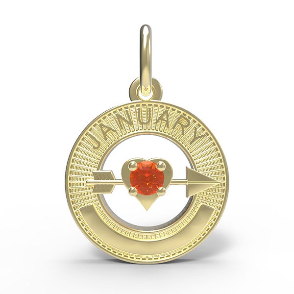 January Love Birthstone Charm