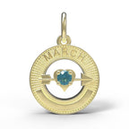 March Love Birthstone Charm