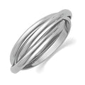 14K White Gold Polished Rolling Ring Wedding Band