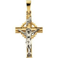 Two-Tone Crucifix Pendant