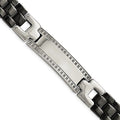 Stainless Steel/Ceramic Polished 1/4Ct Tw. Diamond 8.75In Bracelet