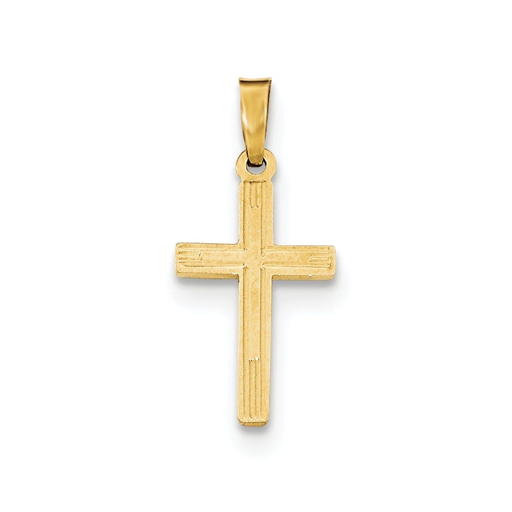 14K Polished Latin Cross Pendant
