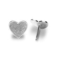 Custom Fingerprint Heart Earrings