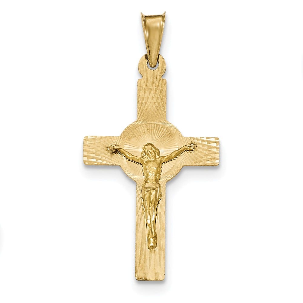 14K Gold Crucifix Pendant