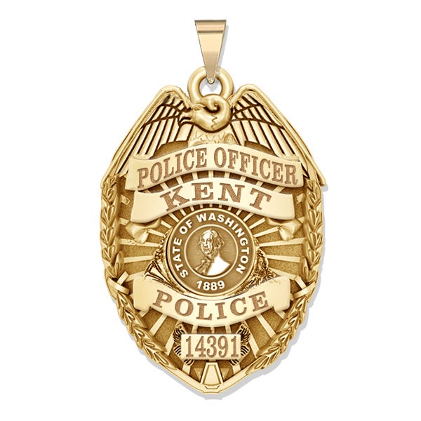 Personalized Washington State Police Badge with Your Name, Rank, Number & Department