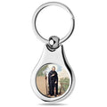 Stainless Steel Color Saint Peregrine Keychain