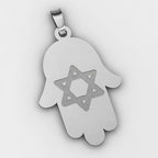 Hamsa Pendant with Star of David Symbol