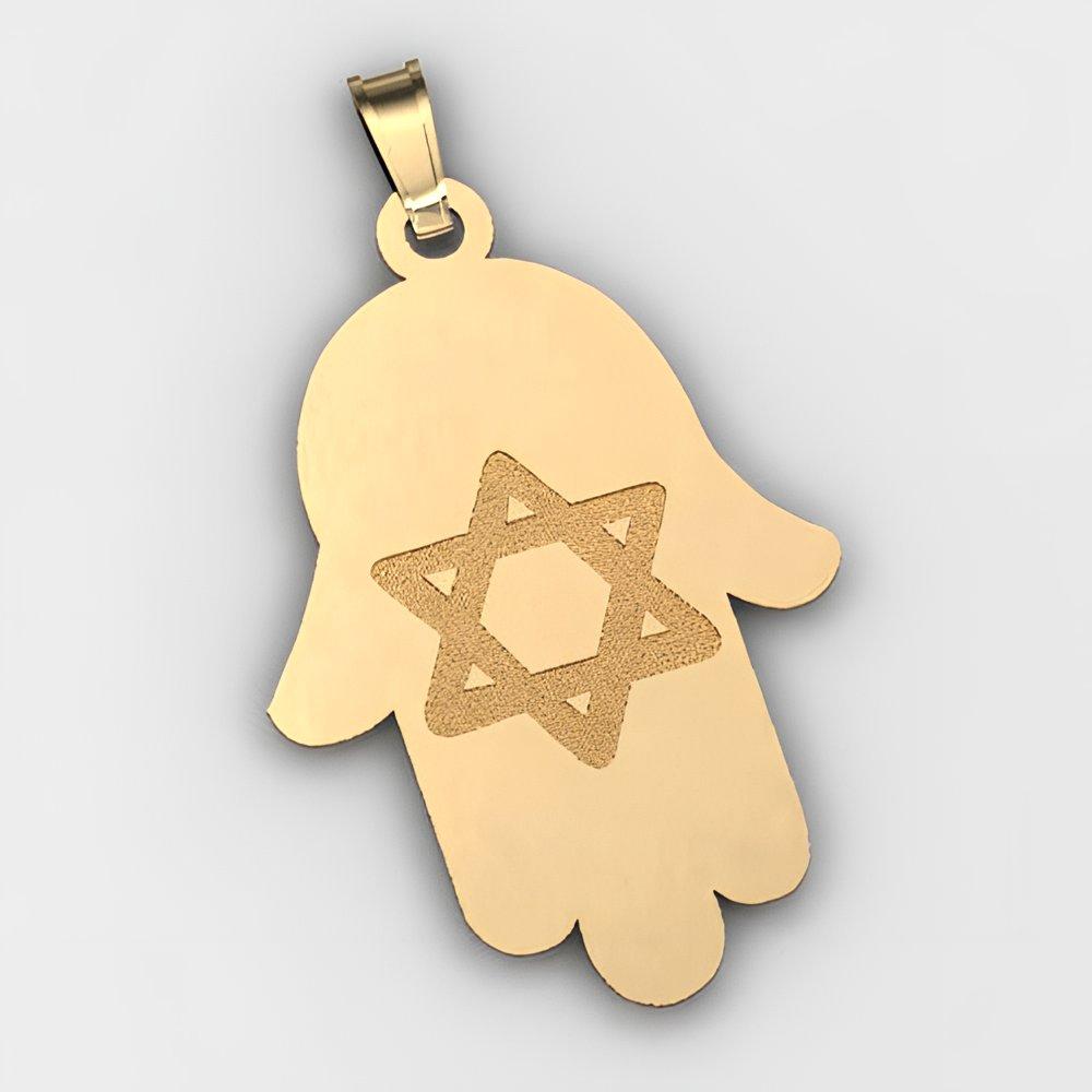 Hamsa Pendant with Star of David Symbol