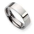 Titanium Polished Flat Approx. 0.24 Inch Wedding Band