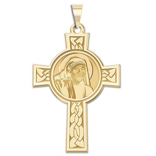 Saint Teresa Of Calcutta Or Mother Teresa Cross Religious Medal