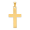 14K Yellow Gold Polished Cross Charm
