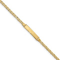 Custom Engraved 14K Gold Men's Anchor Link ID Bracelet
