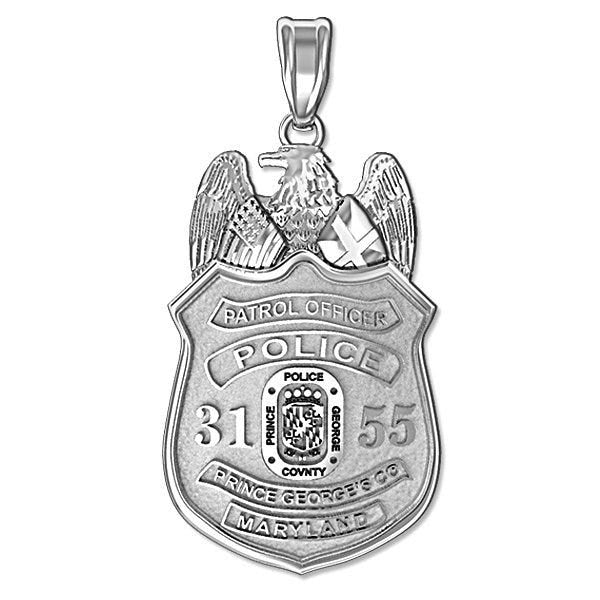 Personalized Prince George County, Maryland Police Badge with Your Rank and Badge Number