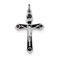 Crucifix Pendant With Purple Cz