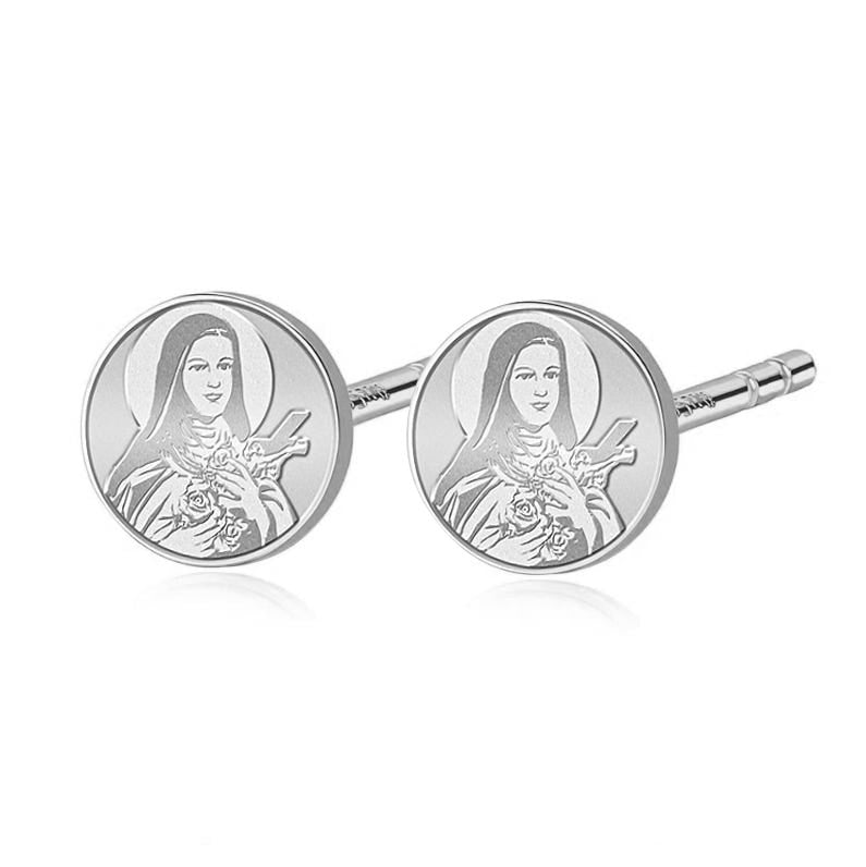 Saint Therese Stud Earrings