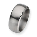 Titanium Beveled Edge Approx. 0.39 Inch Satin and Polished Wedding Band