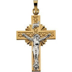 Two-Tone Crucifix Pendant