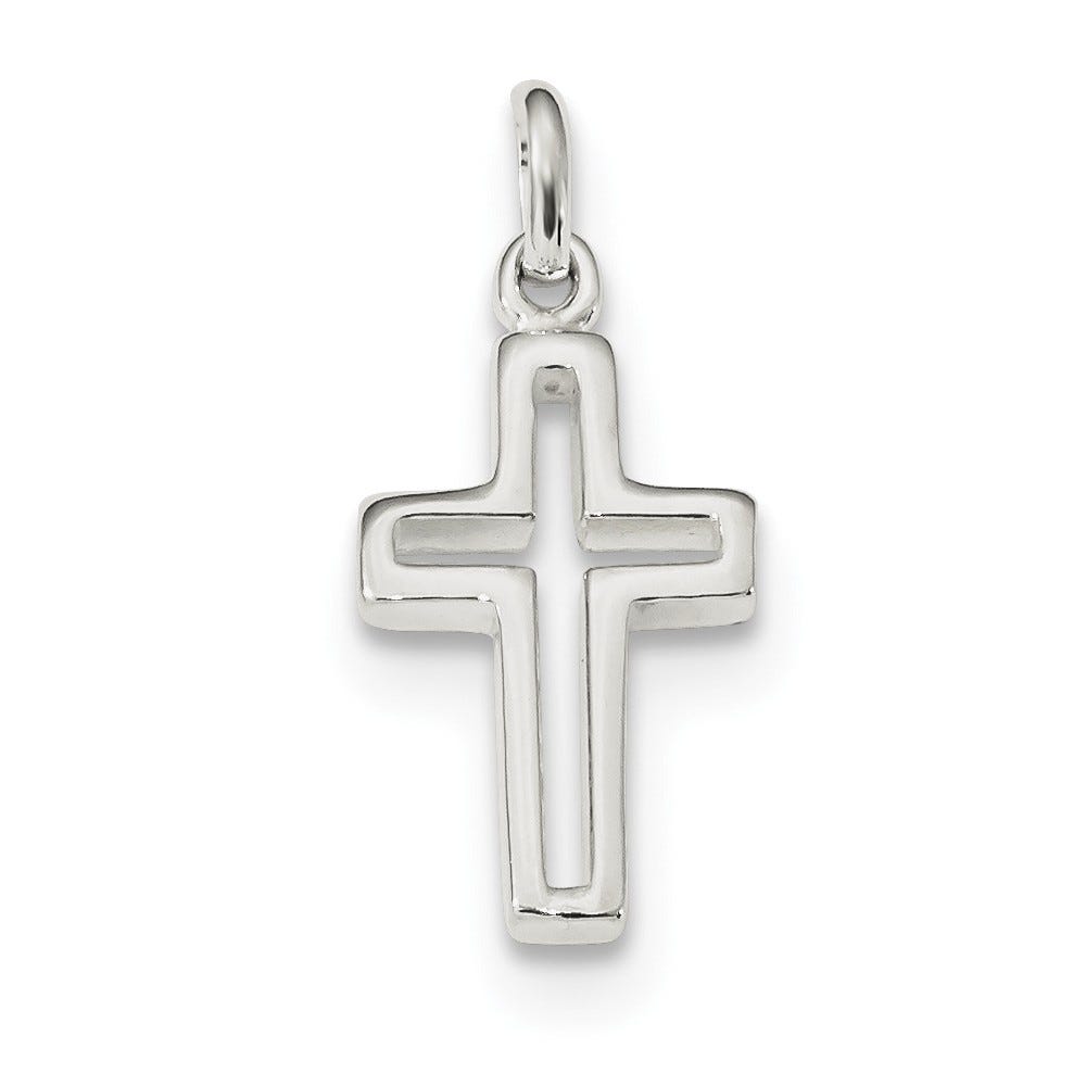 Sterling Silver Cut-Out Cross Charm