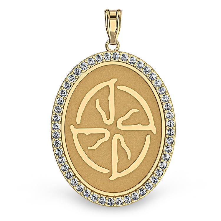 Belgian Warmblood Diamond Studded Horse Breed Oval Medal