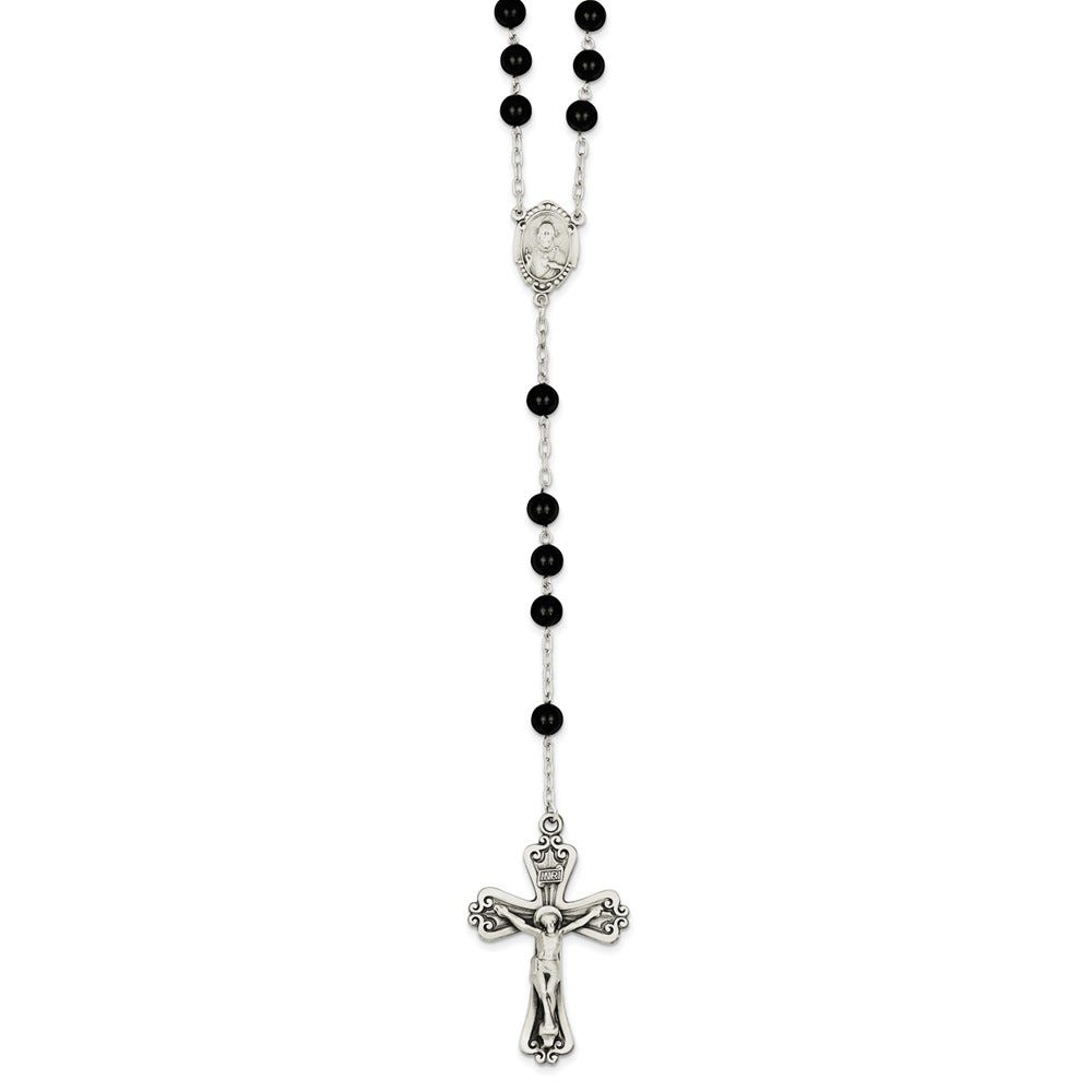Antiqued Onyx Rosary