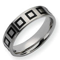 Stainless Steel Enameled Flat Approx. 0.24 Inch Brushed Wedding Band