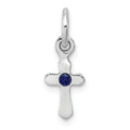 September Crystal Cross Pendant