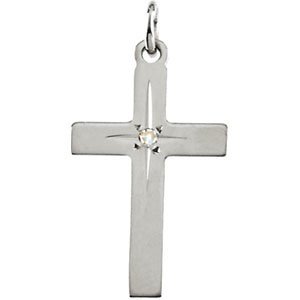 Cross Pendant With Diamond