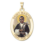 Saint Martin De Porres Color Oval Medal